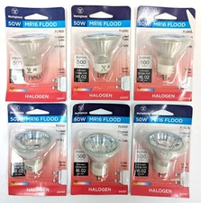 NOS! Six (6) Westinghouse 50w MR16 Frost GU10 Mini-Reflector Flood Bulbs