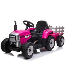 Us Us Rctown 12v Kids Electric Tractor Battery Powered Ride On Car Rose 35w