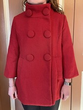 Vintage Charlotte Russe Knitted Lined Red Winter Coat Women’s Sz Large
