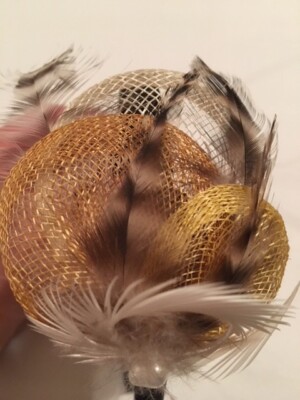 NWOT FEATHER HEADBAND FASCINATOR 13” s-l400.jpg main image 2