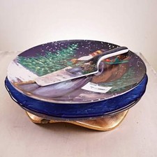 lotto di tre piatti ed un centrotavola natalizi vintage