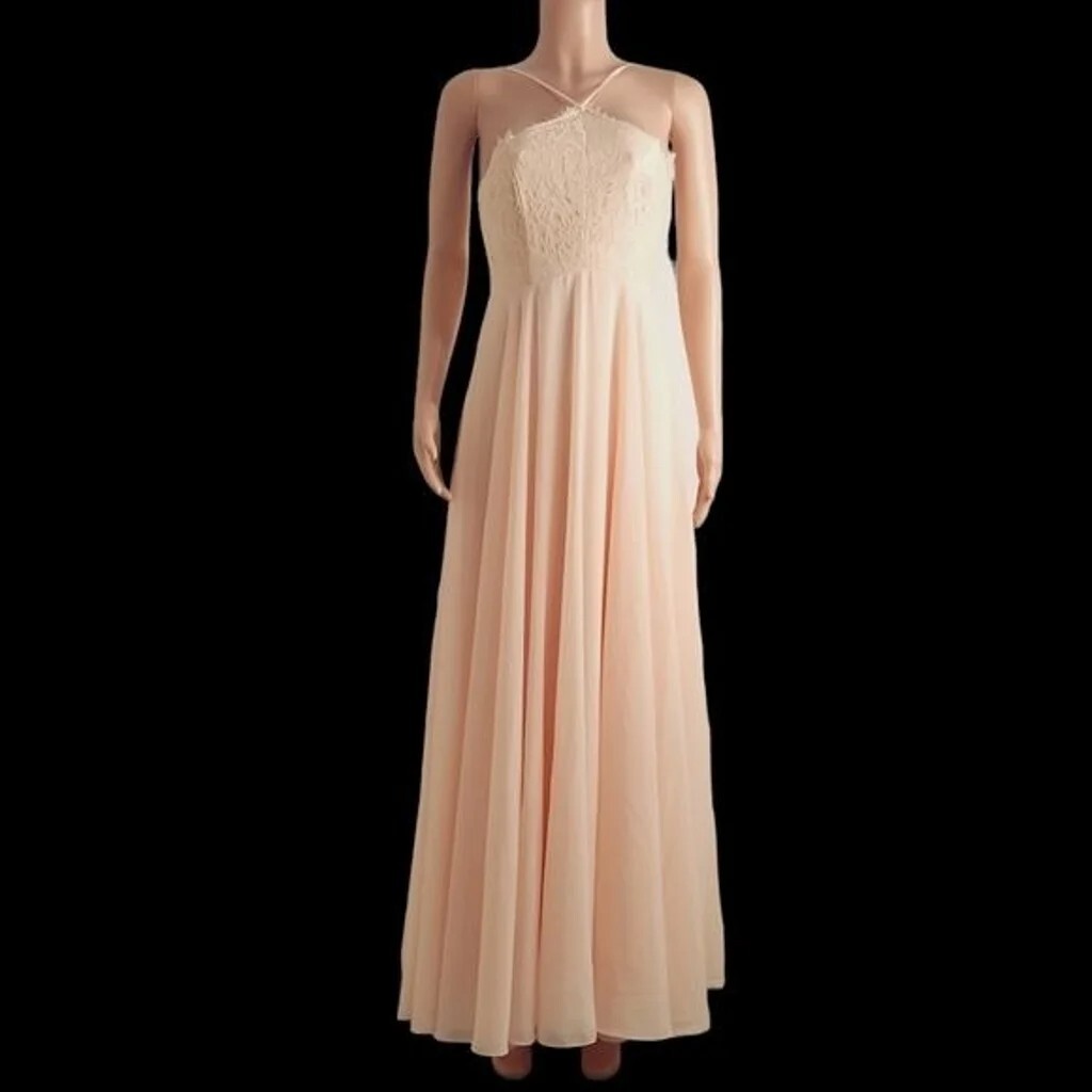 Everlasting Enchantment Light Peach Maxi Dress Size: S