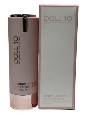 Doll 10 Smooth Assist Overnight Resurfacing Serum 1 oz /30 ml NIB