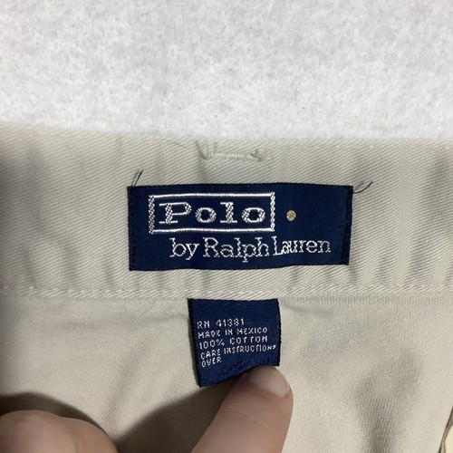 Polo by Ralph Lauren Chino Shorts Men's 34 measures 33 White Flat Front Preppy - Picture 2 of 8