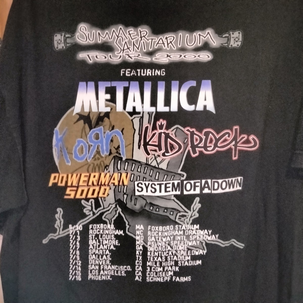 LLICA サニタリウムツアー2000 ヴィンテージTシャツ XLサイズ Vintage 2000 Metallica Shirt XL Sanitarium Tour – Madd Vintage