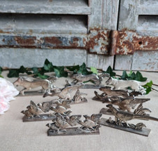 ANCIENS PORTES COUTEAUX ANIMAUX CHROME DANS LE STYLE BENJAMIN RABIER