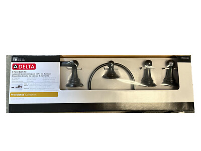 Delta Pro63-VBR 3 Piece Providence Venetian Bronze Towel Rack Toilet Paper Hold
