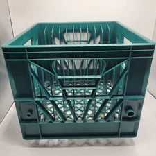 Record Vinyl Album Plastic Crate Slot Spectrum Milk Box Holder Display Vintage