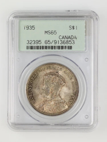 Canada, 1935 George V Dollar. PCGS MS 65
