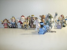 RUDOLPH THE RED NOSED REINDEER  MISFITS 12 PC ORNAMENTS w/ CHROME HOOKS VHTF