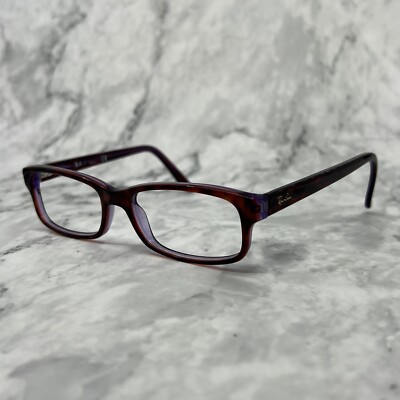 Ray-Ban RB5187 2442 Eyeglasses Purple Tortoise Rectangular  display picture 2
