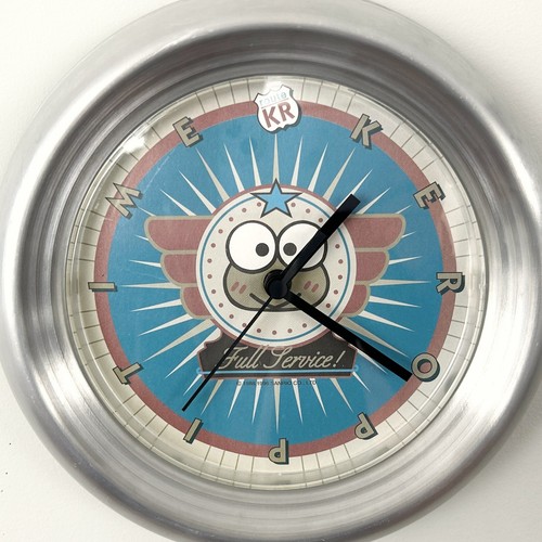 Vintage Sanrio KEROPPI Time Wall Clock Full Service Route KR Auto Body Car WORKS