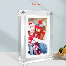 Acrylic Digital Photo Frame 5/7 Inch 1000mAh Vertical Display IPS Screen 4G Memo