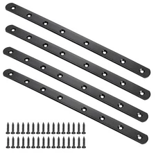 12 Flat Mending Plate 4Pcs Flat Straight Braces Stainless Steel Straight Bracke