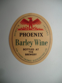 MINT CHERRY CAIRNES PHOENIX BARLEY WINE BREWERY BEER BOTTLE LABEL