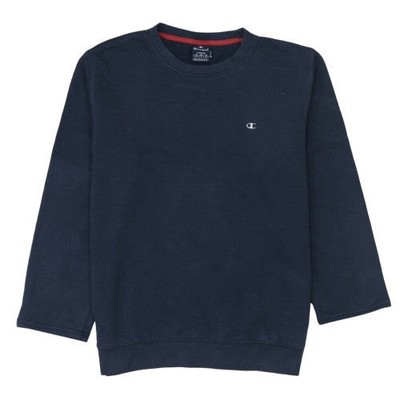Champion Herren Blau Rundhals Langarm Pullover Sweatshirt Gr. L