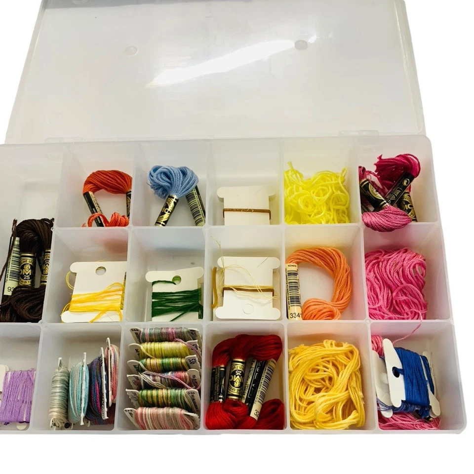 DMC Cross Stitch Embroidery Floss Lot of Carded 100+ Multicolor w/ 2 Organizers - Image 2 of 4
