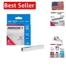 Arrow T50 9/16" Staples, 1250 Count