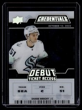 2022-23 Upper Deck Credentials Debut Ticket Access Acetate Shane Wright /249