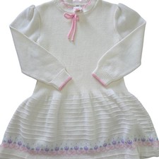 Vintage Knit Winnie the Pooh Sweater Tunic Girls size 6x Disney Made in USA