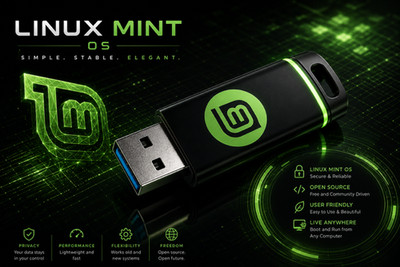 Linux Mint Bootable USB Drive Live Linux Installer Ready to Boot USB