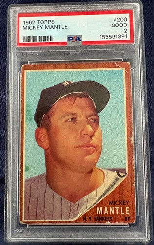 1962 Topps Mickey Mantle - 200 - PSA 2