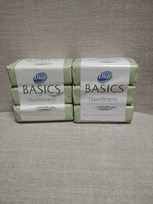 x2 Dial Basics HypoAllergenic Bar Soap 6 Bars 3.2 Oz