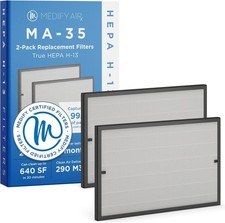 Ma-35 Genuine Black H13 Hepa Air Purifier Replacement Filter 2-pack