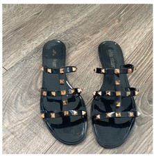 Flat Sandals Comfort Open Toe Casual Fashion Walking Slip-On Studded Straps