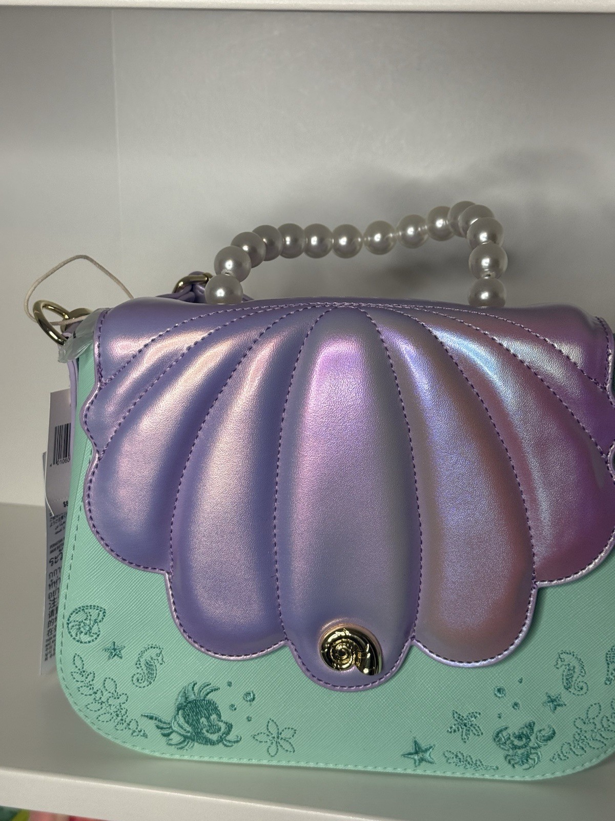 Bolso Bandolera Loungefly Ariel Sirenita Parques Disney 2026 Nuevo Perla