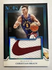 2024-25 Panini Noir Christian Braun 1/3 Nike Swoosh Patch Game Worn Denv Nuggets