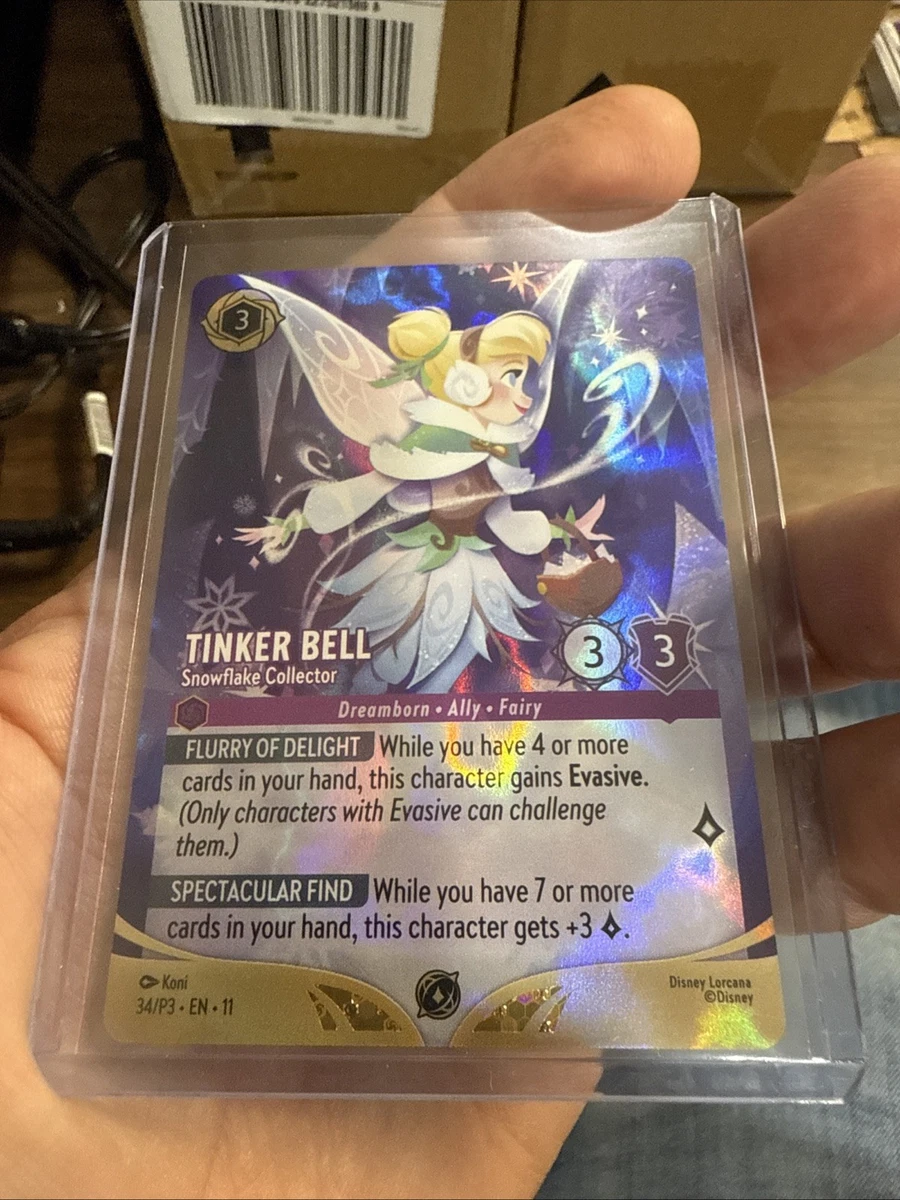 Tinker Bell-Snowflake Collector 34 Disney Lorcana Promo Cards for
