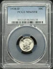 1938 D Mercury Dime PCGS MS-65 FB
