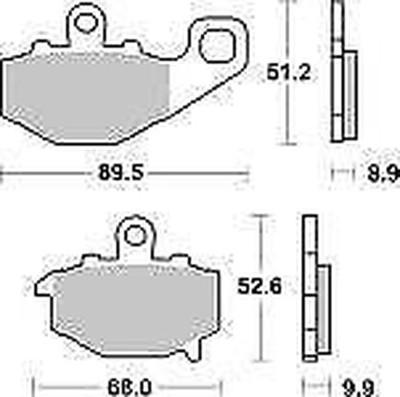 Kawasaki ZX6R 636 2005 2006 C1H C6F Street Sintered Rear