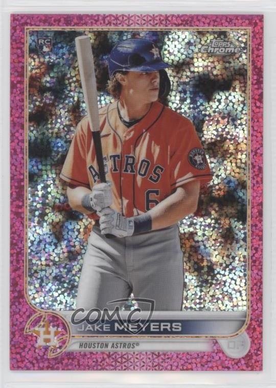 2022 Topps Chrome Magenta Speckle Refractor 84/350 Jake Meyers #114 7ba