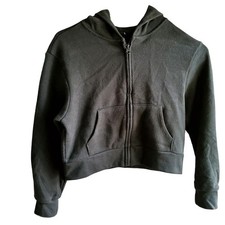 Art Class Black Front zipper closure  Hooded Sweatshirt Medium By Art Class