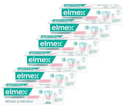 6 PACK - Elmex Sensitive Professional Repair & Prevent + Gum Care (6x 75ml)