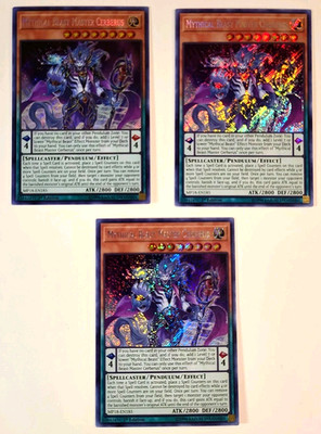 3xMythical Beast Master Cerberus MP18-EN185 2018 Mega-Tins Mega Pack 1st Edition