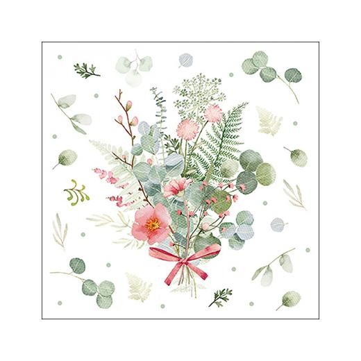 Ambiente 33cm 3-Ply Paper Napkins 20pcs - Eucalyptus & Fern Bouquet