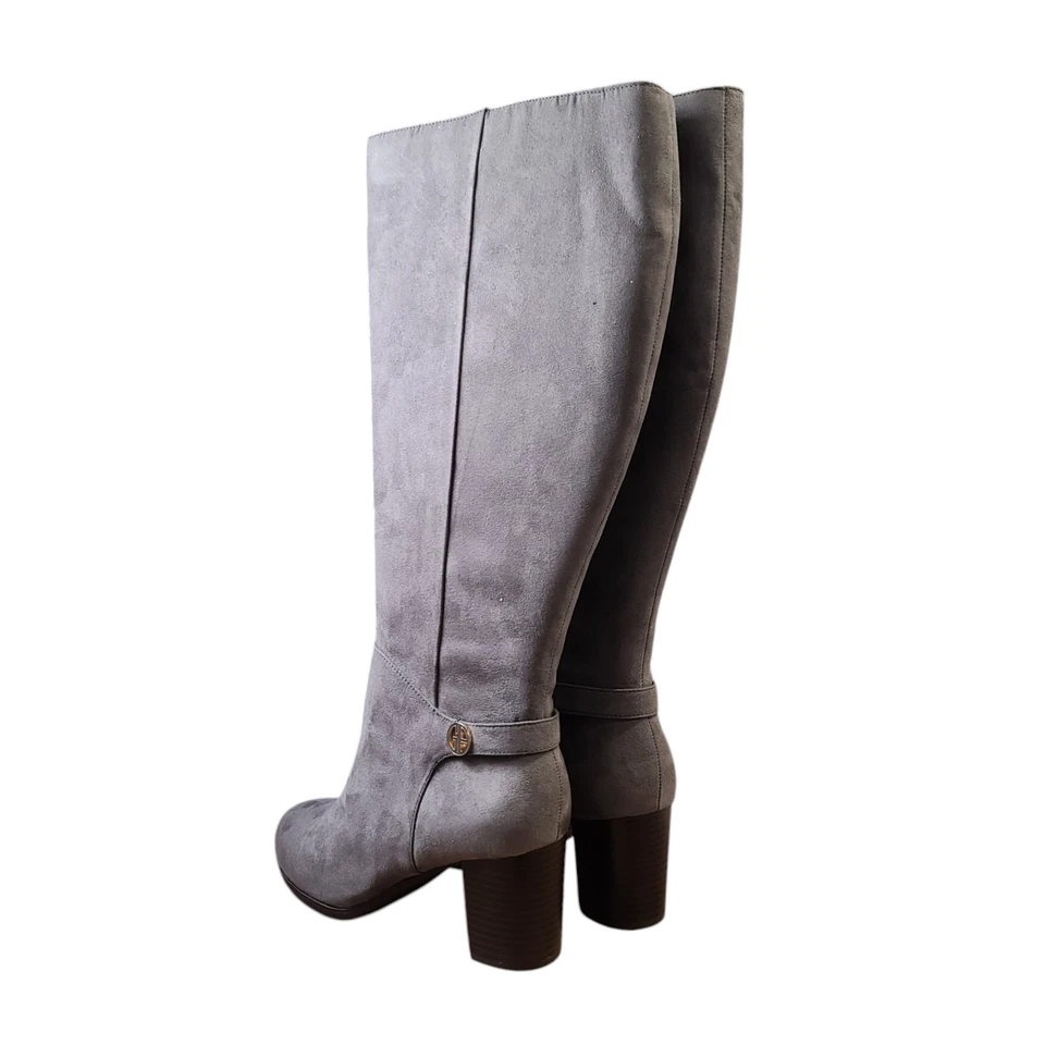 Botas Giani Bernini para mujer gris Goring Adonnys punta redonda tacón bloque cremallera 9M WC Foto 3 de 4