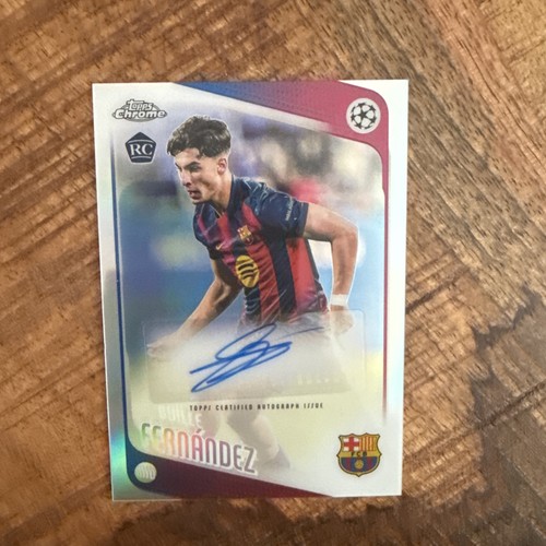 2025-26 Topps Chrome Guille Fernandez Rookie Refractor Auto UEFA Barcelona
