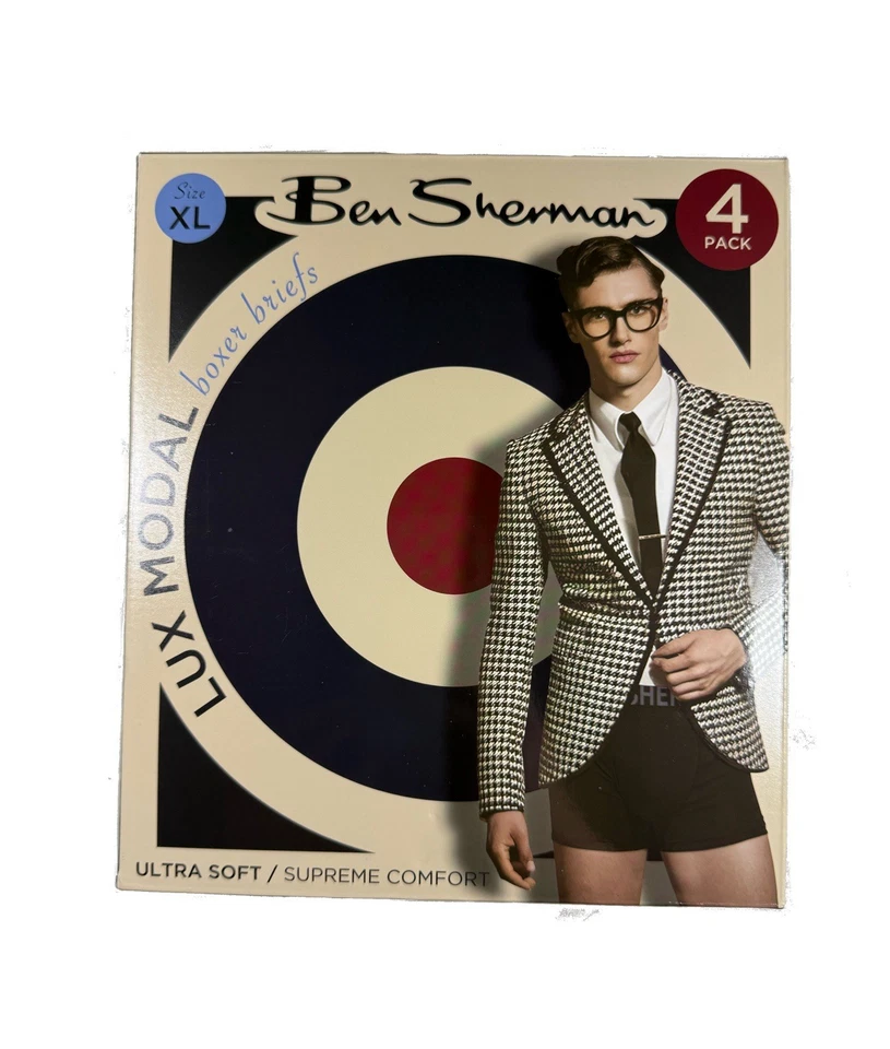 Ben Sherman nuevo con etiquetas. * Pack de 4 hombres. Calzoncillo boxer de microfibra. Negro. Precio de venta sugerido por el fabricante $48,50 Foto 4 de 4