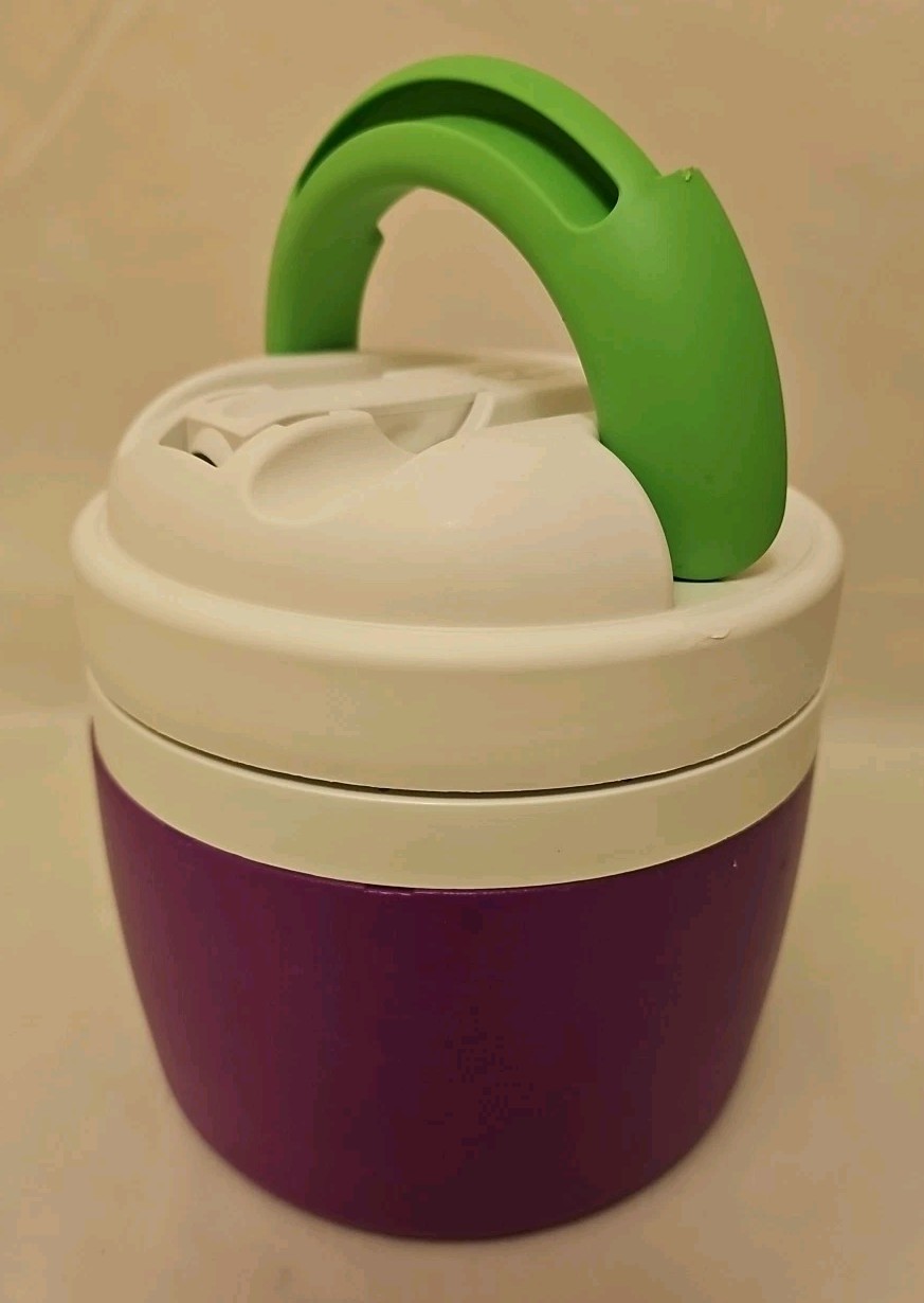 Jug Purple Green White Handle Drink Spout