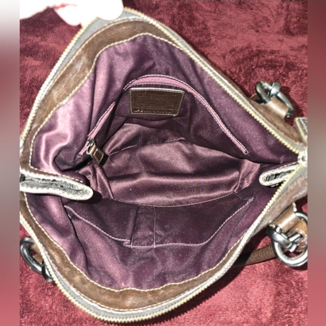 Coach Kristen Python Embossed Leather Shoulder Bag - image 11