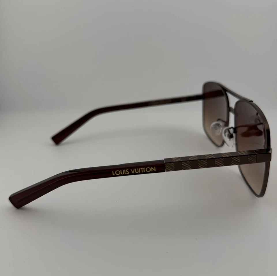 Gafas de sol Louis Vuitton Pilot Attitude Z0259U marrón marco/lente usadas auténticas Foto 2 de 4