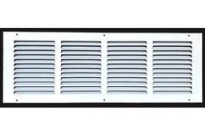Handua Steel Return Air Grille Vent Cover Duct Opening 20" x 6" White Sidewall