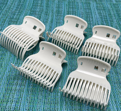 5 Conair Super Claw Clips Hot Roller Replacements White One Size Fits All