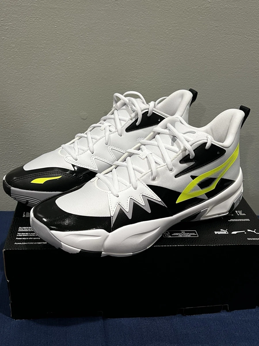 Puma White Athletic Shoes with Black Logo and Neon Yellow Accents Ignite Elevate 2 Tour Golf Shoes Men | Puma Norway main image 4