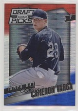 2014 Prizm Perennial Draft Picks Red White & Blue Pulsar Cameron Varga #36 6wi
