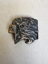 BRASS Vintage Native American Warrior Chief Head BELT BUCKLE